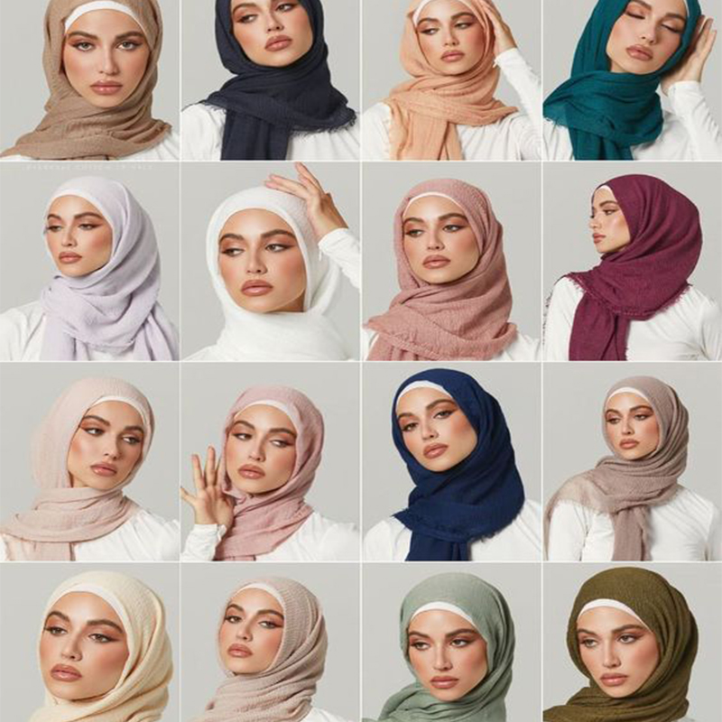 W1189 Handige en veelzijdige voile hijab
