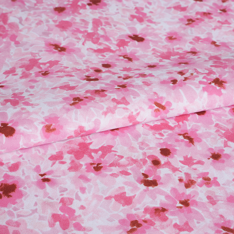 75D/18T rommelige mistige bloemenprintstof