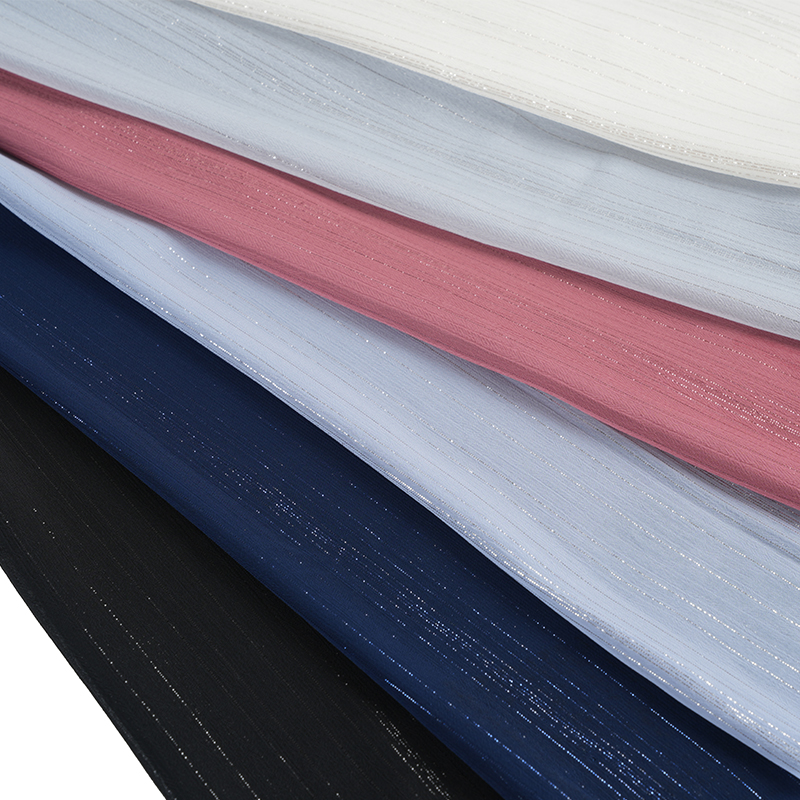 75D onregelmatige zilveren zijden chiffon crêpe