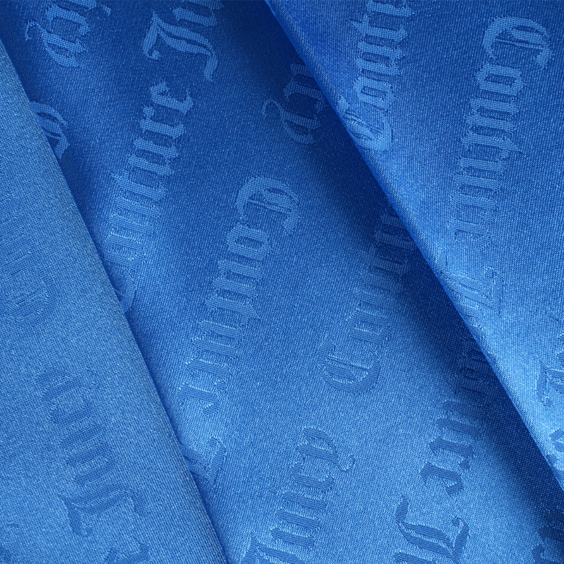 75D stretch satijnen letterjacquardstof