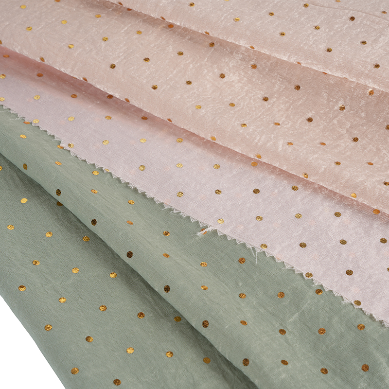 2026 Fluwelen satijnen luchtstroomcilinder Dot foliedrukstof