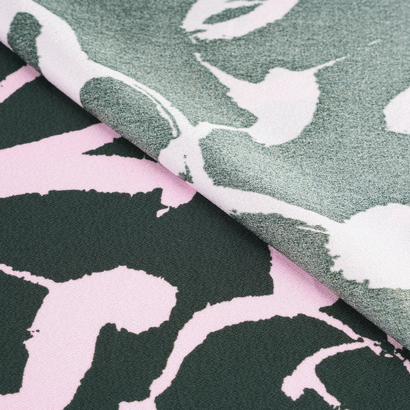 75D * 120D polyester zijde gerimpelde stof met Arabische print