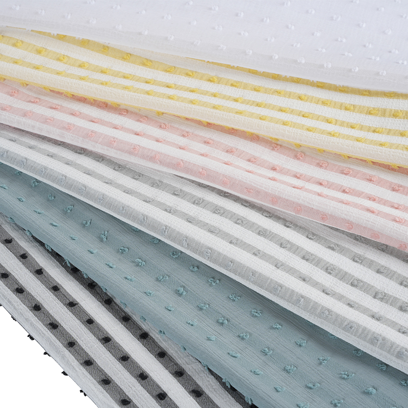 75D kationische nano-crêpe stof met strepenprint