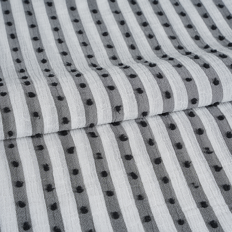 75D kationische nano-crêpe stof met strepenprint