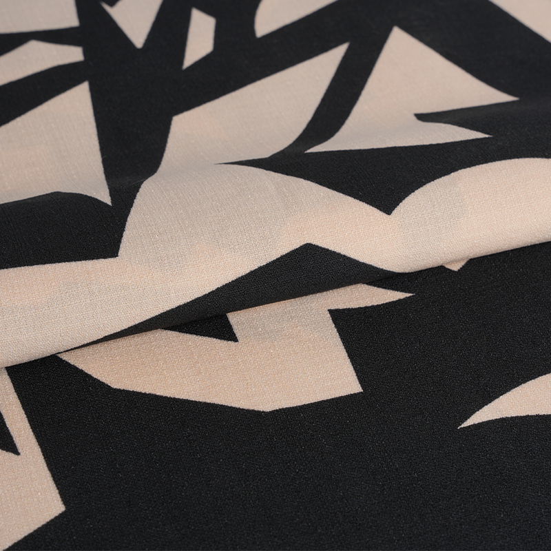 5068 Linglong hennep roze en zwarte printstof