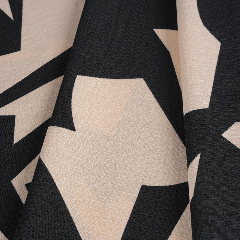 5068 Linglong hennep roze en zwarte printstof