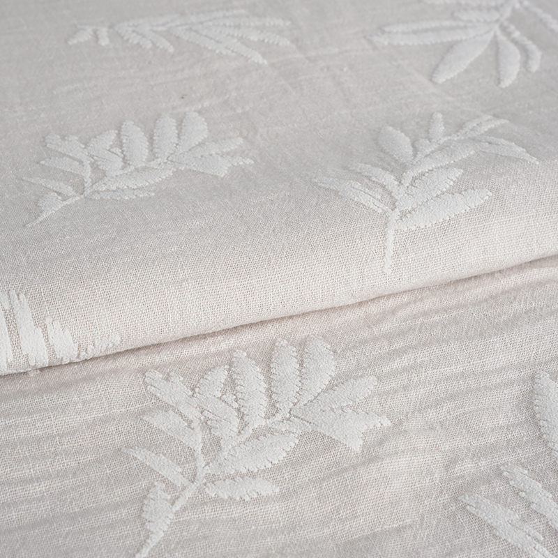 Polyestergaren dat hennepbladschuimprint imiteert