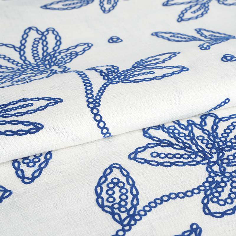 12S viscose linnen steekschuimprintstof