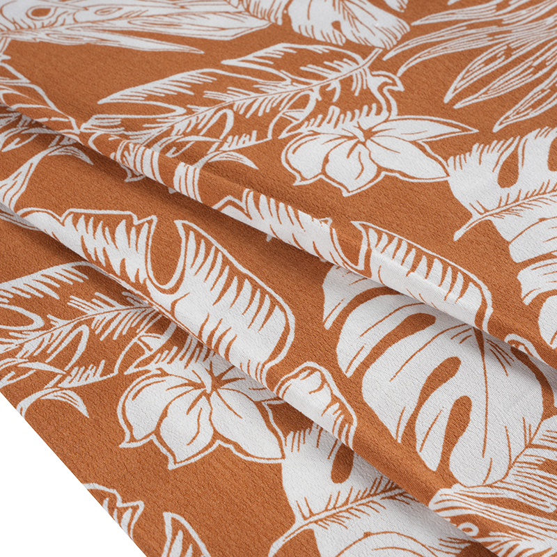 Rijk geweven bedrukte crêpestof