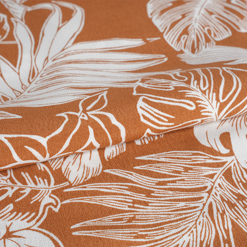 Rijk geweven bedrukte crêpestof