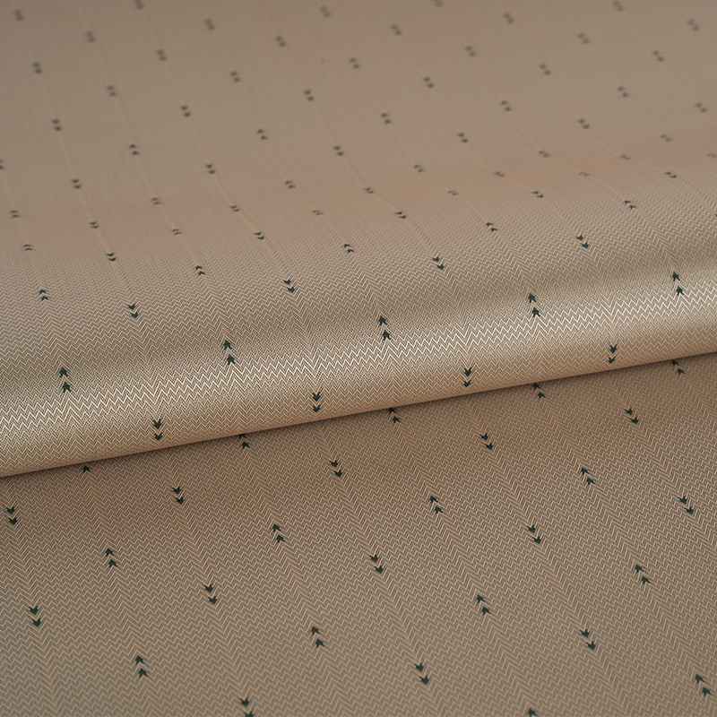 Polyester wit filament gegolfd pijlstreepjacquard