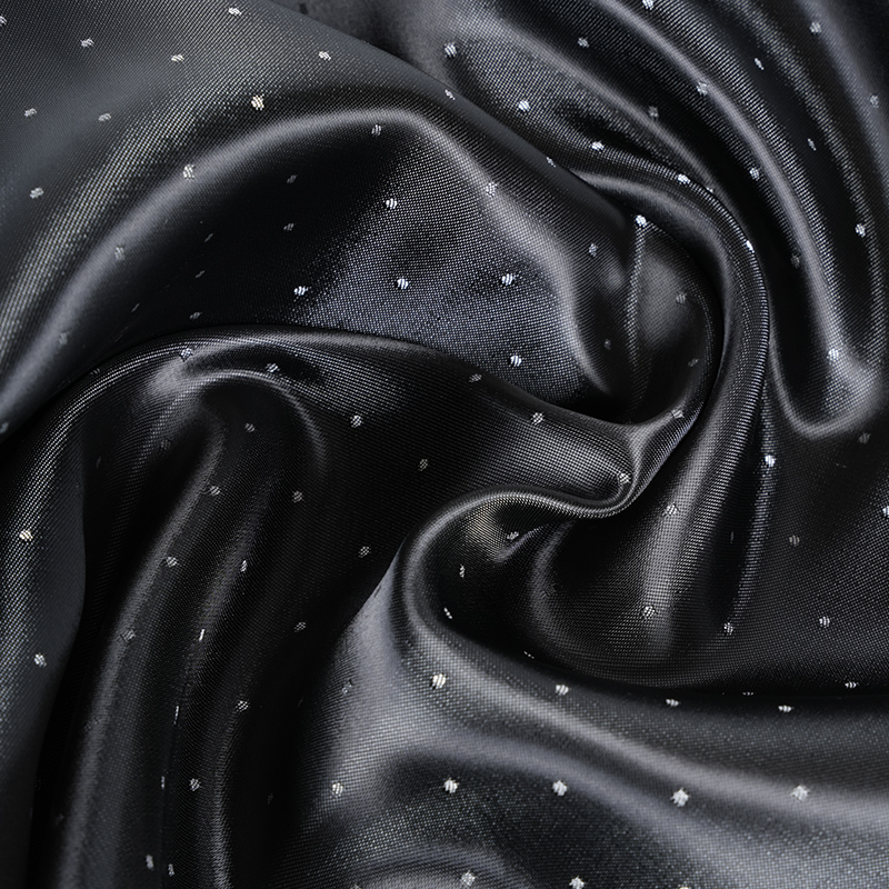 PV satijnen stippenjacquardstof